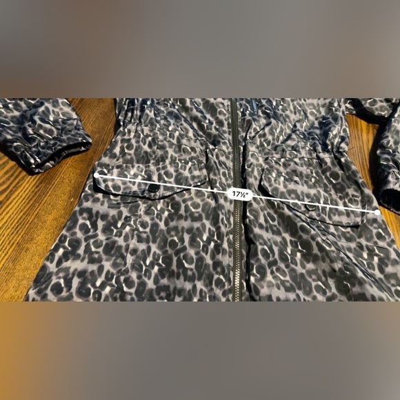 Lucky Brand Premium Performance Waterproof Long Leopard Print Anorak Size Small - Picture 16 of 16